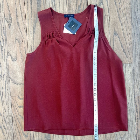 NWT Pleione Women’s Rusty Red Lined Blouse Tank Size X-Small - Picture 7 of 11